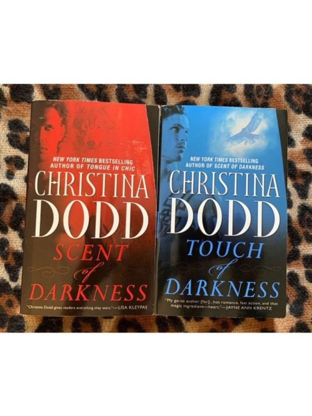 DARKNESS CHOSEN 2 BOOK LOT ~ CHRISTINA DODD Scent of Darkness Touch of Darkness